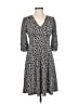 Lark & Ro Polka Dots Gray Casual Dress Size 8 - photo 1