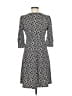 Lark & Ro Polka Dots Gray Casual Dress Size 8 - photo 2