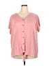 Weatherproof Pink Short Sleeve Blouse Size 3X - photo 1