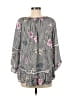 Fever 100% Rayon Gray 3/4 Sleeve Blouse Size M - photo 2