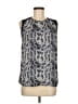 Creative Commune 100% Polyester Silver Blue Sleeveless Blouse Size M - photo 1