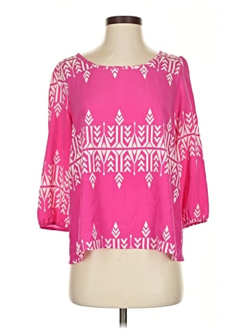 Peach Love Cream California 3/4 Sleeve Blouse (view 1)