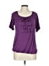 Sanctuary Purple Short Sleeve Blouse Size L - photo 1