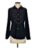 J.Jill 100% Polyester Black Blue Long Sleeve Blouse Size XS - photo 1