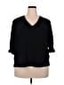 CeCe Black 3/4 Sleeve Top Size XXL - photo 1