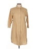 Betabrand Tan 3/4 Sleeve Button-Down Shirt Size L - photo 1