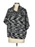New Directions 100% Polyester Tweed Gray Poncho Size M - photo 1