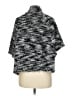 New Directions 100% Polyester Tweed Gray Poncho Size M - photo 2
