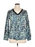 Assorted Brands Blue Long Sleeve Blouse Size XL - photo 1
