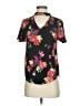 Maeve 100% Viscose Floral Black Short Sleeve Blouse Size XS - photo 1