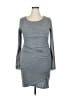 Leith Solid Gray Casual Dress Size XXL - photo 1