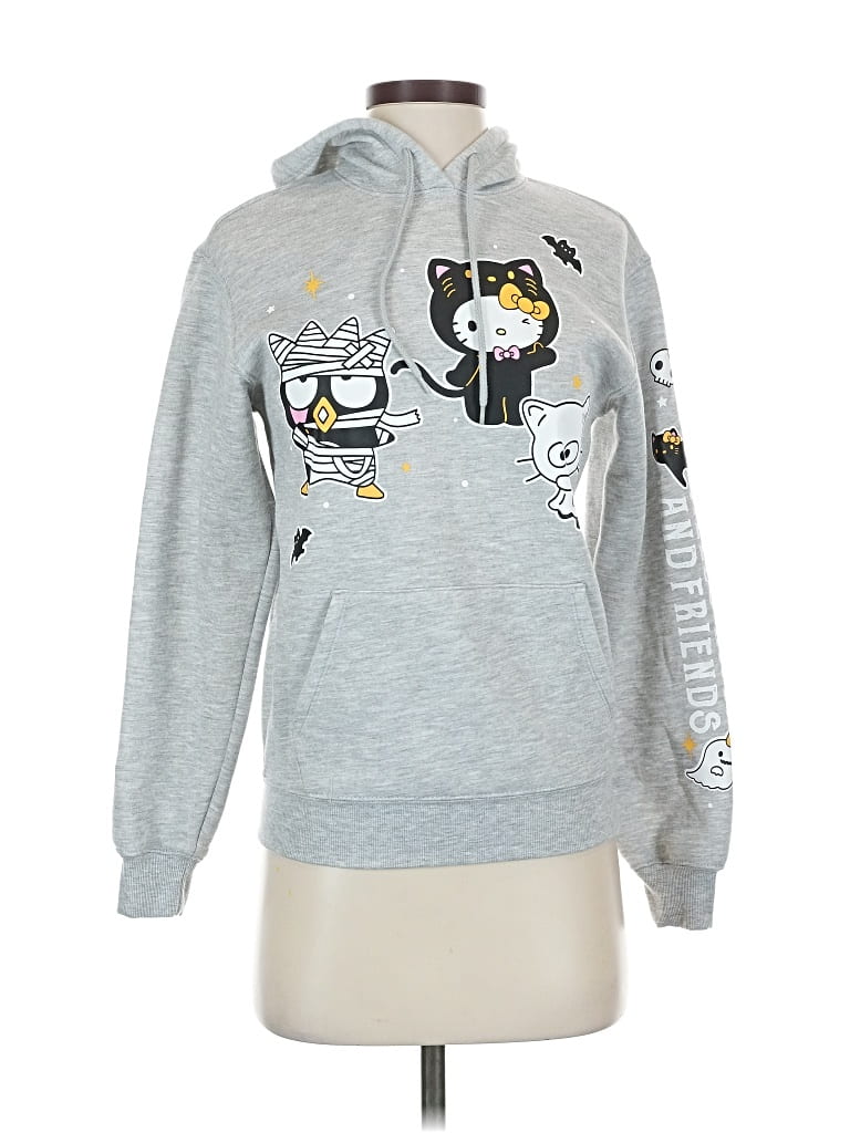 Pre-owned Hello Kitty Pullover Hoodie In Silver