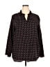 Unbranded Polka Dots Black Long Sleeve Blouse Size 3X - photo 1