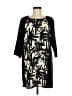 Tibi Graphic Aztec Or Tribal Print Color Block Marled Black Casual Dress Size M (estimated) - photo 1