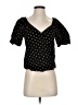 Madewell Polka Dots Black Short Sleeve Blouse Size XXS - photo 1