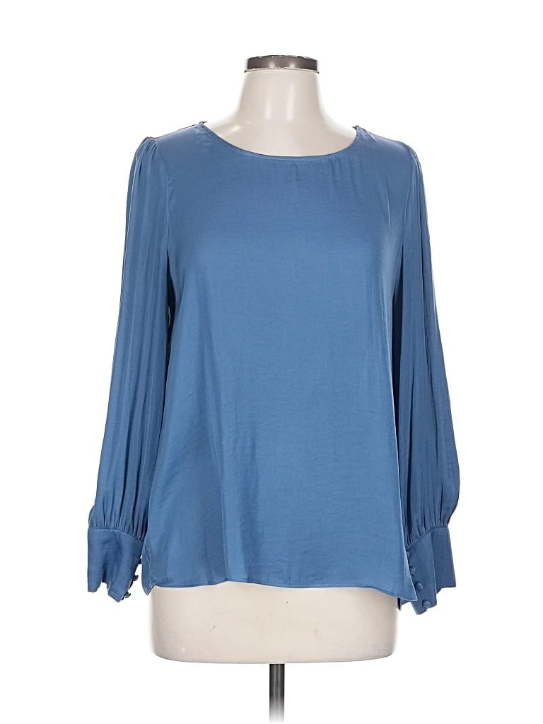 Pre-owned Fab'rik Long Sleeve Blouse In Blue