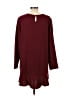 Mud Pie Solid Burgundy Casual Dress Size L - photo 2