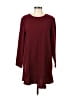 Mud Pie Solid Burgundy Casual Dress Size L - photo 1