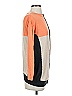 Vertical Design Color Block Orange Cardigan Size S - photo 4