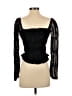 Lucy Paris 100% Polyester Black Long Sleeve Top Size S - photo 2