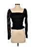 Lucy Paris 100% Polyester Black Long Sleeve Top Size S - photo 1