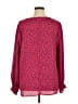 Haptics Polka Dots Pink Long Sleeve Blouse Size 1X - photo 2