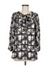 BCBGMAXAZRIA 100% Silk Gray 3/4 Sleeve Silk Top Size M - photo 1