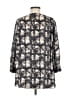 BCBGMAXAZRIA 100% Silk Gray 3/4 Sleeve Silk Top Size M - photo 2
