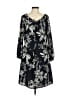 Assorted Brands Print Black Blue Casual Dress Size M (estimated) - photo 1