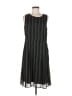 Christopher & Banks 100% Polyester Stripes Black Casual Dress Size M - photo 1
