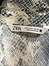 Zara 100% Polyester Paisley Silver Long Sleeve Blouse Size S - photo 7