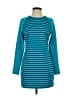 MICHAEL Michael Kors Stripes Teal Casual Dress Size 2 - photo 1
