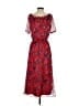 Ava & Aiden 100% Polyester Paisley Red Casual Dress Size XS - photo 2