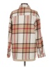 Unbranded 100% Polyester Plaid Brown Tan Long Sleeve Blouse Size S - photo 2
