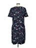 Ann Taylor 100% Polyester Print Blue Casual Dress Size M (tall) - photo 2