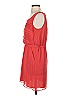 Ann Taylor LOFT 100% Polyester Solid Red Casual Dress Size 4 - photo 5
