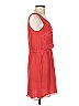 Ann Taylor LOFT 100% Polyester Solid Red Casual Dress Size 4 - photo 4
