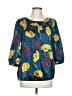 Metro7 100% Polyester Teal 3/4 Sleeve Blouse Size L - photo 1