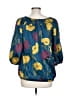 Metro7 100% Polyester Teal 3/4 Sleeve Blouse Size L - photo 2