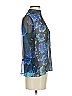Tracy Reese Blue 3/4 Sleeve Blouse Size XS - photo 4