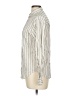 Pomandere Stripes Ivory Long Sleeve Button-Down Shirt Size 6 - photo 5