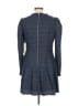 Aqua 100% Polyester Tweed Blue Casual Dress Size L - photo 2