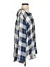 Skies Are Blue 100% Polyester Plaid Blue Long Sleeve Blouse Size 2 - photo 4