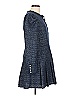 Aqua 100% Polyester Tweed Blue Casual Dress Size L - photo 4