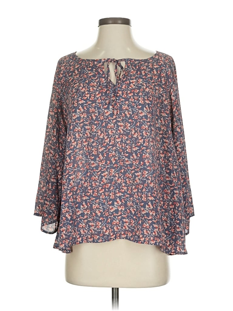 Pre-owned Jack 3/4 Sleeve Blouse In Blue