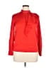 Unbranded 100% Silk Red Long Sleeve Silk Top Size XL - photo 1