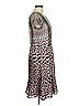 L.K. Bennett 100% Polyester Print Gray Casual Dress Size 6 - photo 4