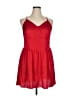 Shein Curve 100% Polyester Red Cocktail Dress Size 1X - photo 1