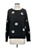 Billy T Floral Black Pullover Sweater Size S - photo 1