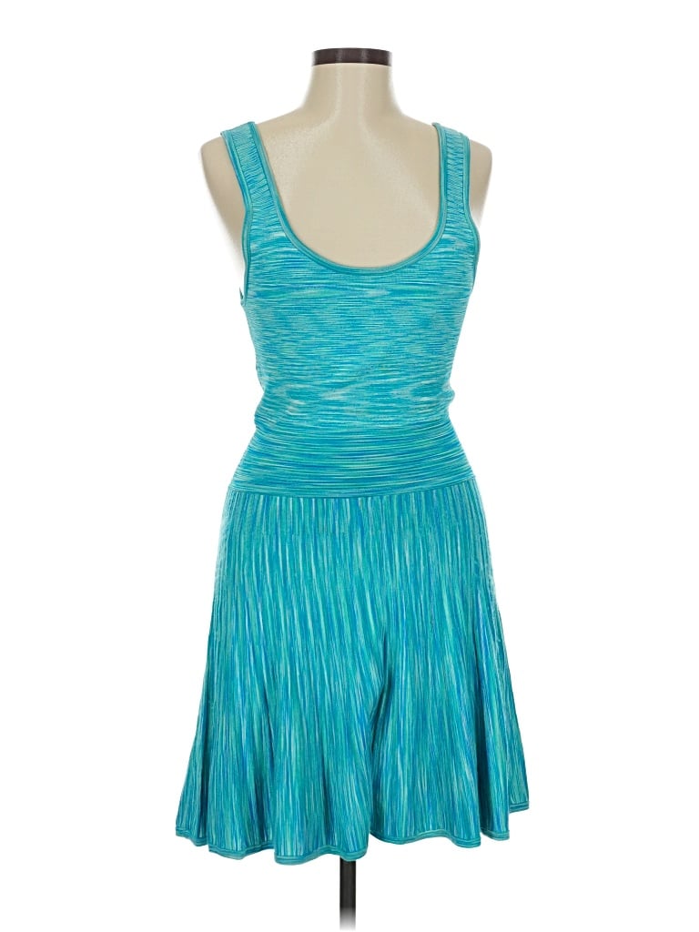 Pre-owned Torn By Ronny Kobo Cocktail Dress In Teal